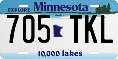 MN license plate 705TKL