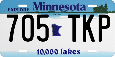 MN license plate 705TKP