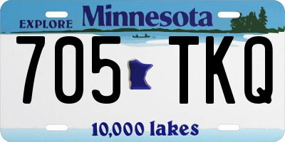 MN license plate 705TKQ