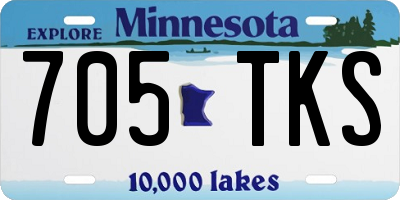 MN license plate 705TKS