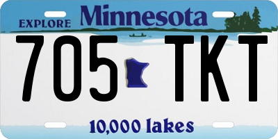 MN license plate 705TKT