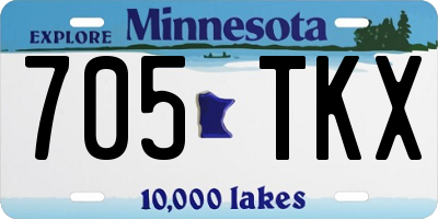 MN license plate 705TKX