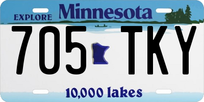 MN license plate 705TKY