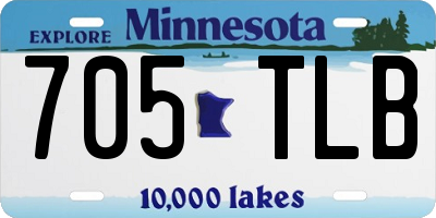 MN license plate 705TLB