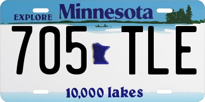 MN license plate 705TLE