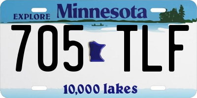 MN license plate 705TLF