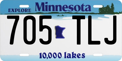 MN license plate 705TLJ