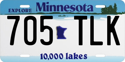 MN license plate 705TLK