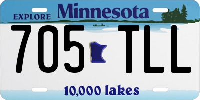 MN license plate 705TLL