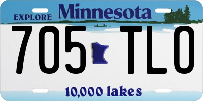 MN license plate 705TLO