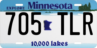 MN license plate 705TLR