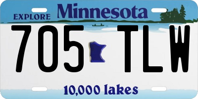 MN license plate 705TLW