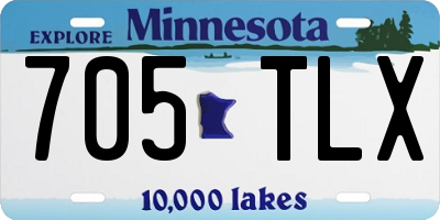MN license plate 705TLX