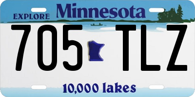 MN license plate 705TLZ