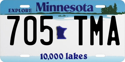 MN license plate 705TMA