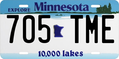 MN license plate 705TME