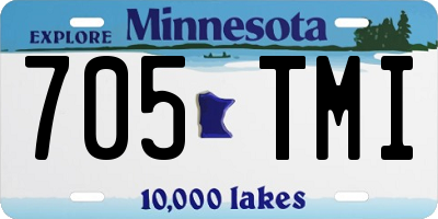 MN license plate 705TMI