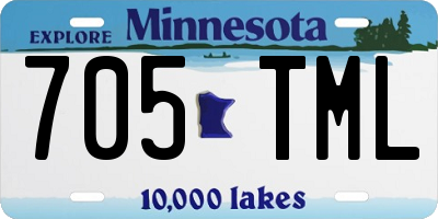 MN license plate 705TML