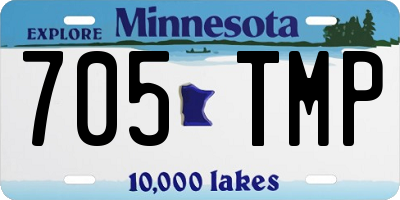 MN license plate 705TMP