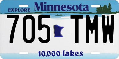 MN license plate 705TMW