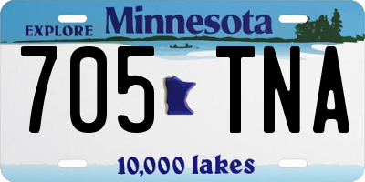 MN license plate 705TNA