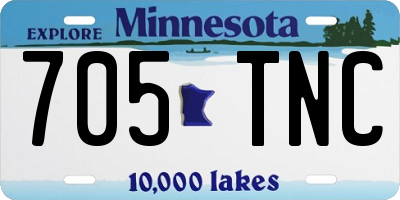 MN license plate 705TNC