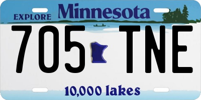 MN license plate 705TNE