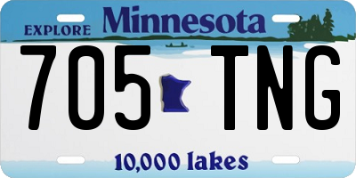 MN license plate 705TNG