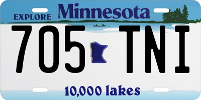 MN license plate 705TNI