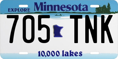 MN license plate 705TNK