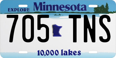 MN license plate 705TNS
