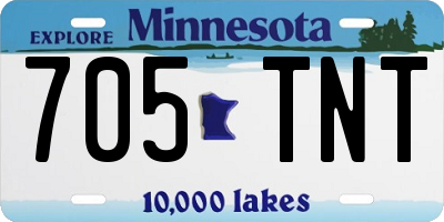 MN license plate 705TNT