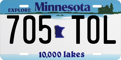 MN license plate 705TOL