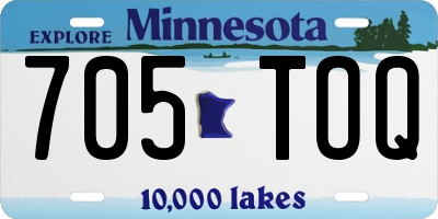 MN license plate 705TOQ