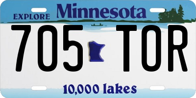 MN license plate 705TOR