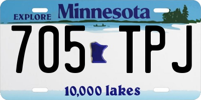 MN license plate 705TPJ