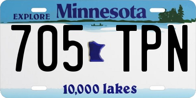 MN license plate 705TPN