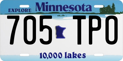 MN license plate 705TPO