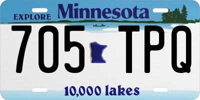 MN license plate 705TPQ