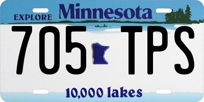 MN license plate 705TPS