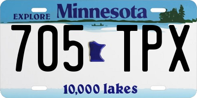 MN license plate 705TPX