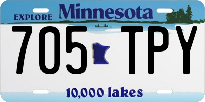 MN license plate 705TPY