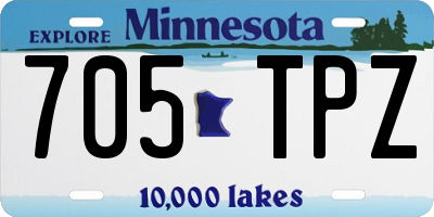 MN license plate 705TPZ