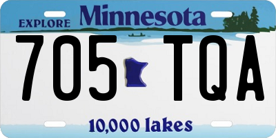 MN license plate 705TQA