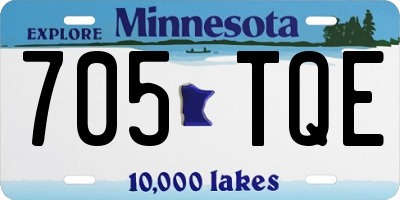 MN license plate 705TQE