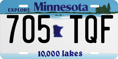MN license plate 705TQF