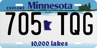 MN license plate 705TQG