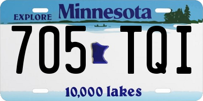 MN license plate 705TQI