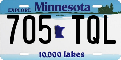 MN license plate 705TQL