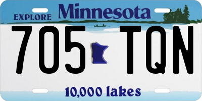 MN license plate 705TQN